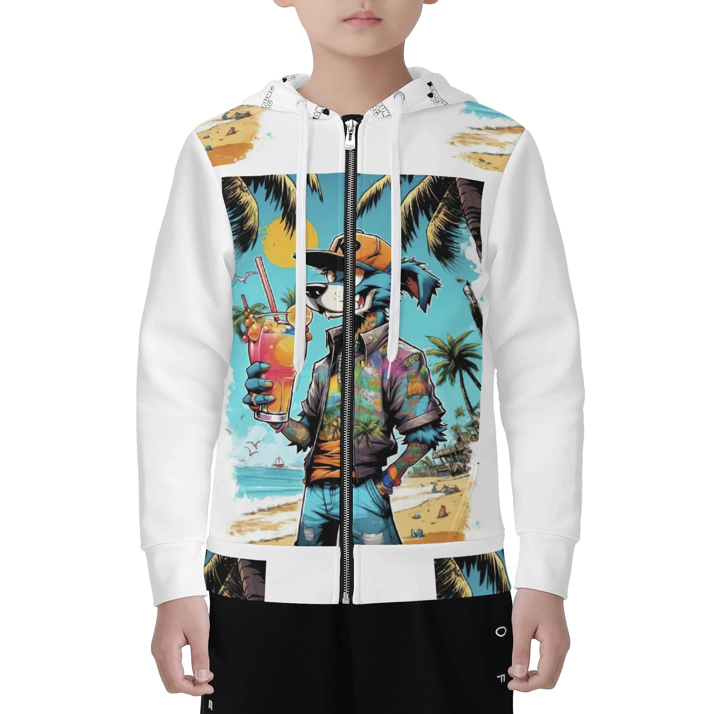 "KD Breeze" Children ALL Over Print Zip Hoodie