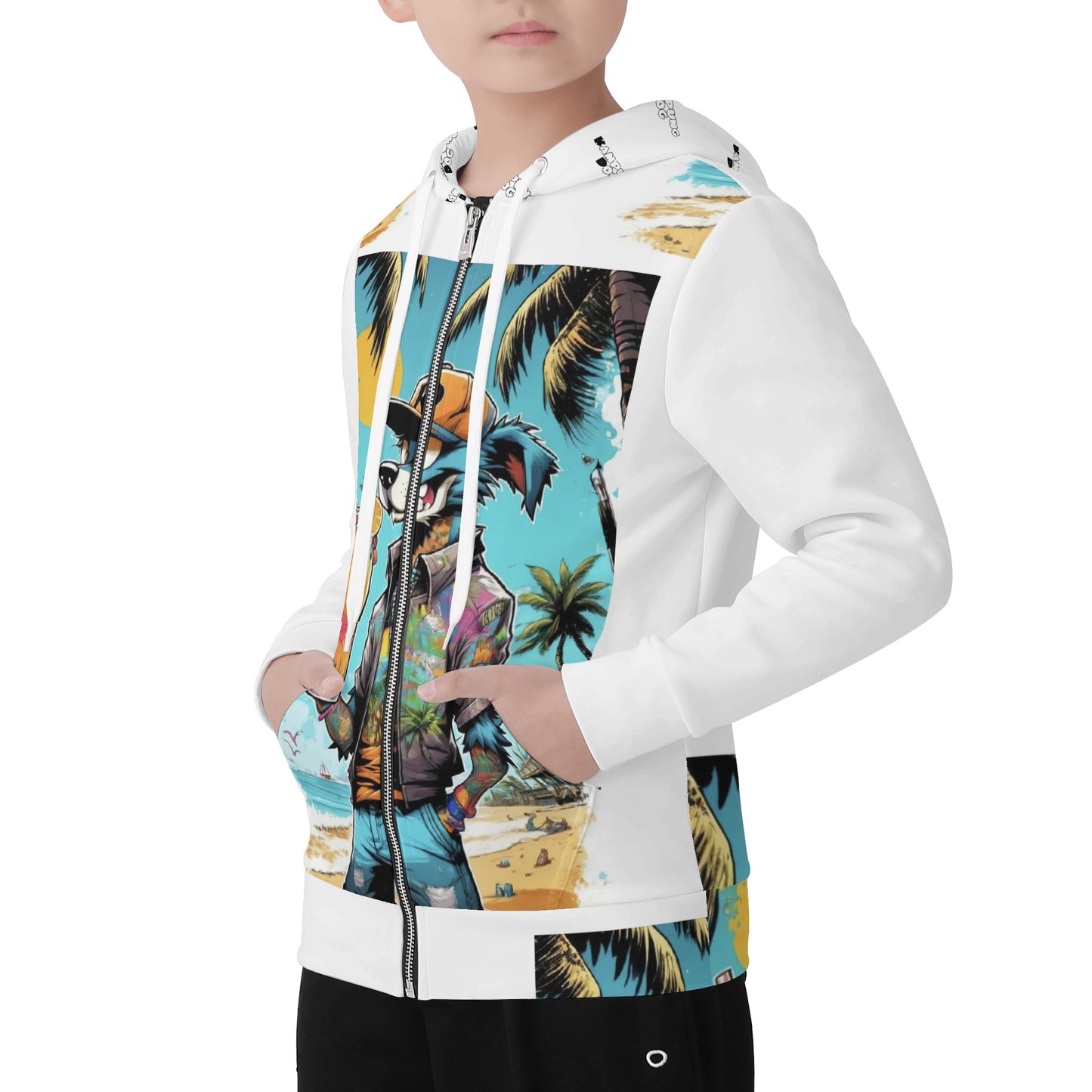 "KD Breeze" Children ALL Over Print Zip Hoodie