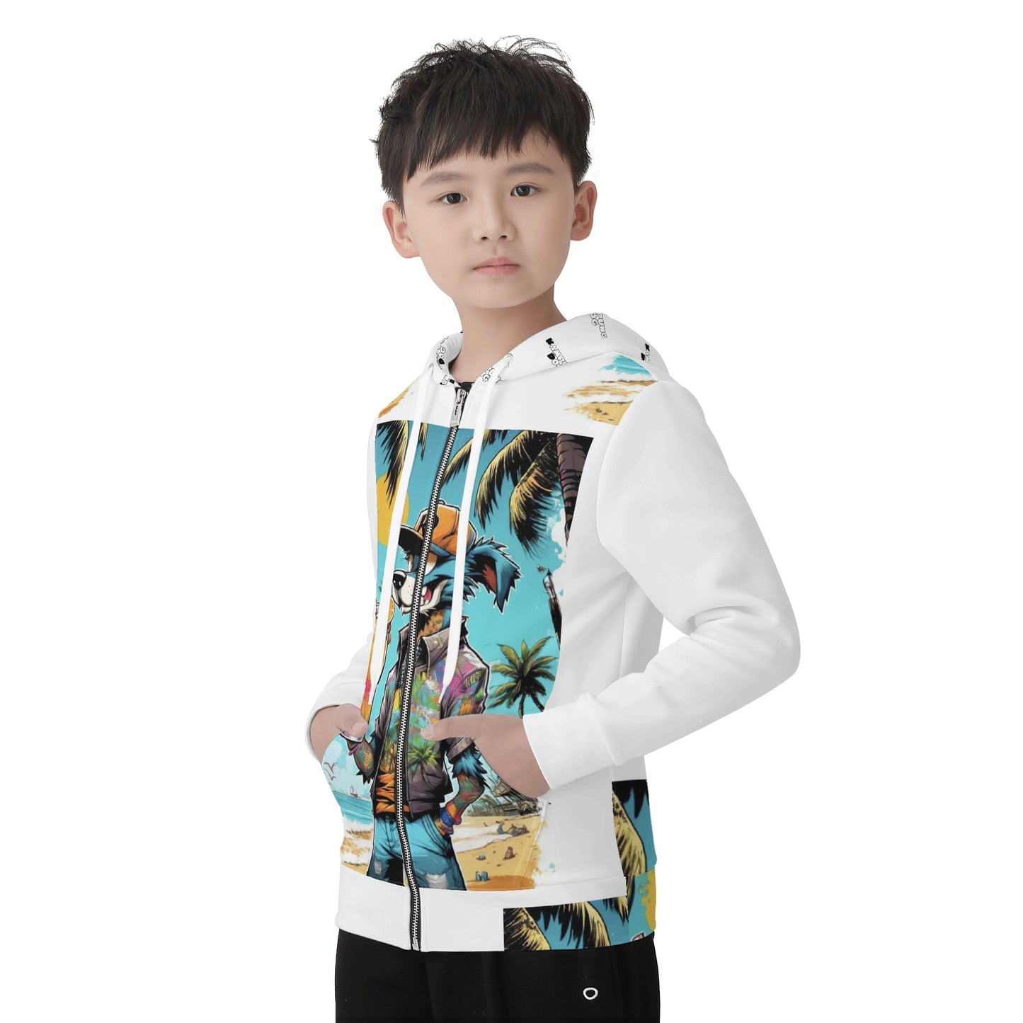"KD Breeze" Children ALL Over Print Zip Hoodie