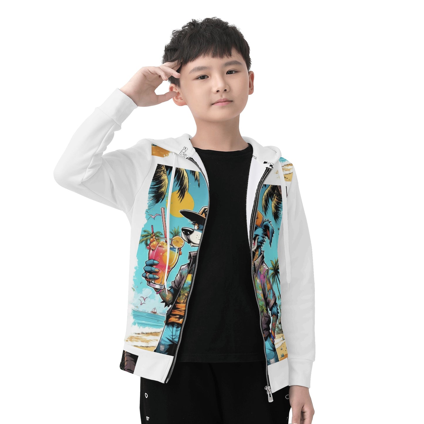 "KD Breeze" Children ALL Over Print Zip Hoodie