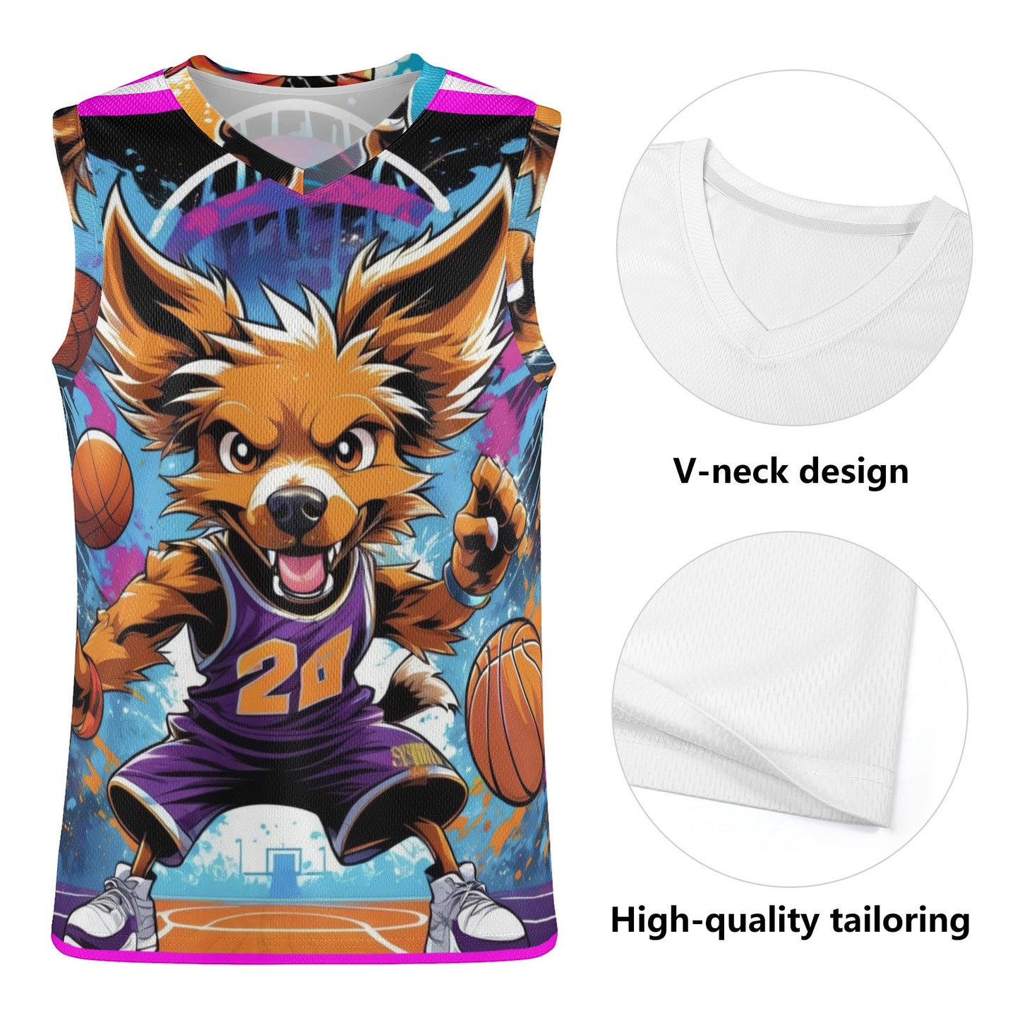 "KD Swish" All Over Print Basketball Jersey Tank Top