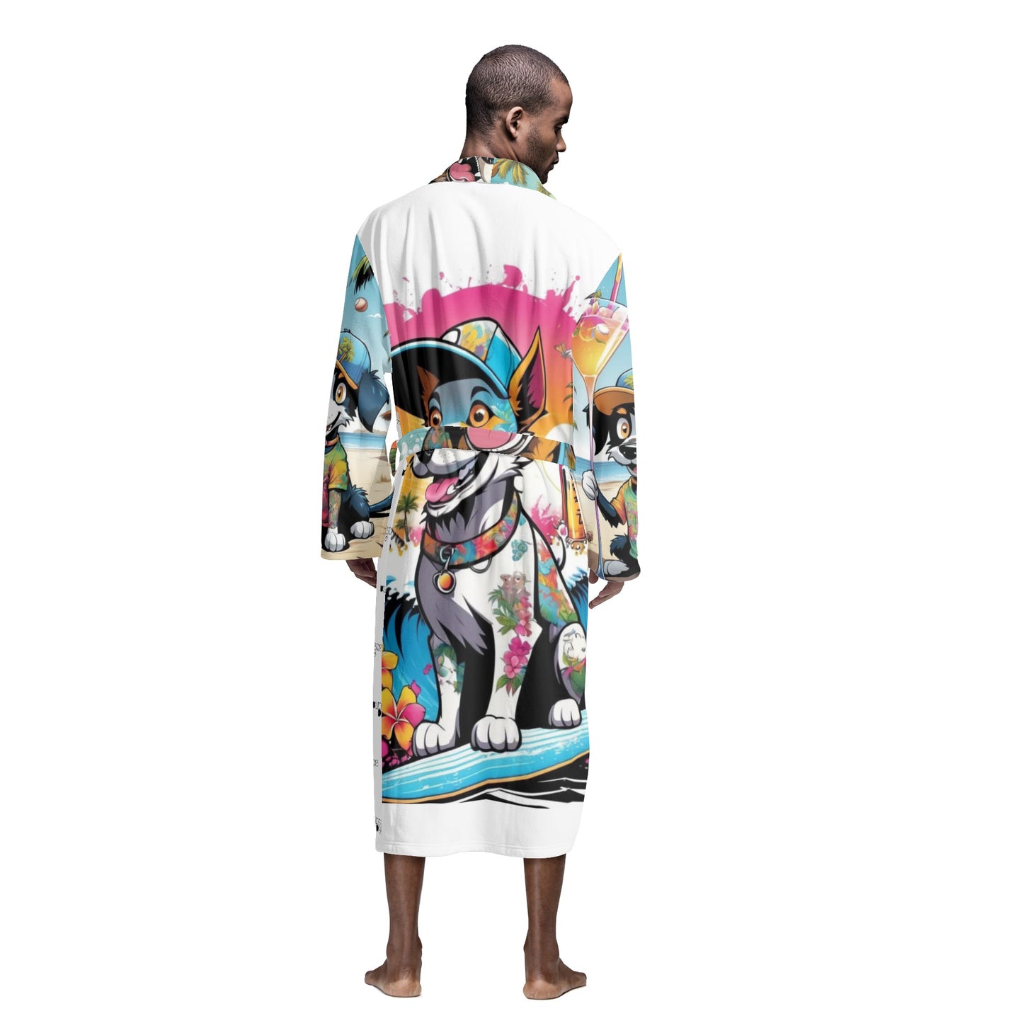 "KD The Surf Dog" All Over Print Bathrobe