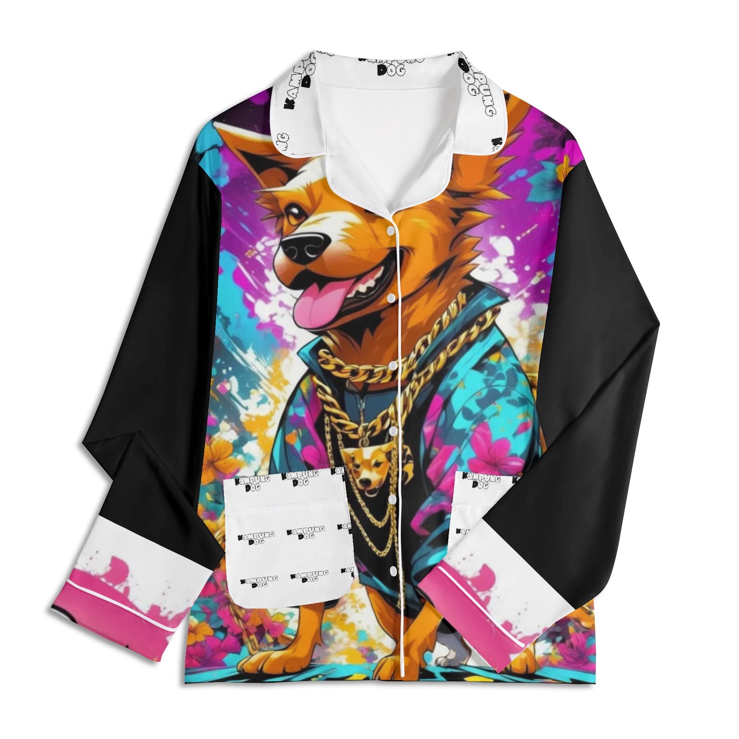 "Saturday, Cedric" Unisex Long Sleeve Adult Nightwear Pajama Set