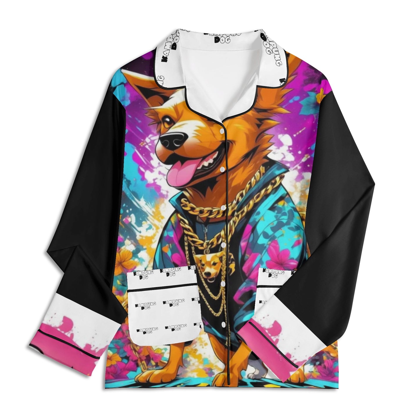 "Saturday, Cedric" Unisex Long Sleeve Adult Nightwear Pajama Set