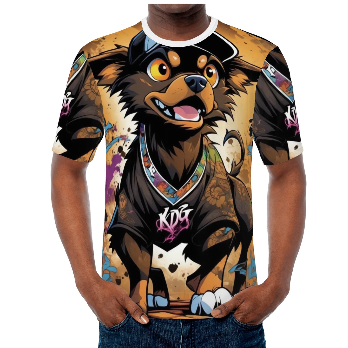 "KD G" All Over Print Fitted Asian Size T-shirts