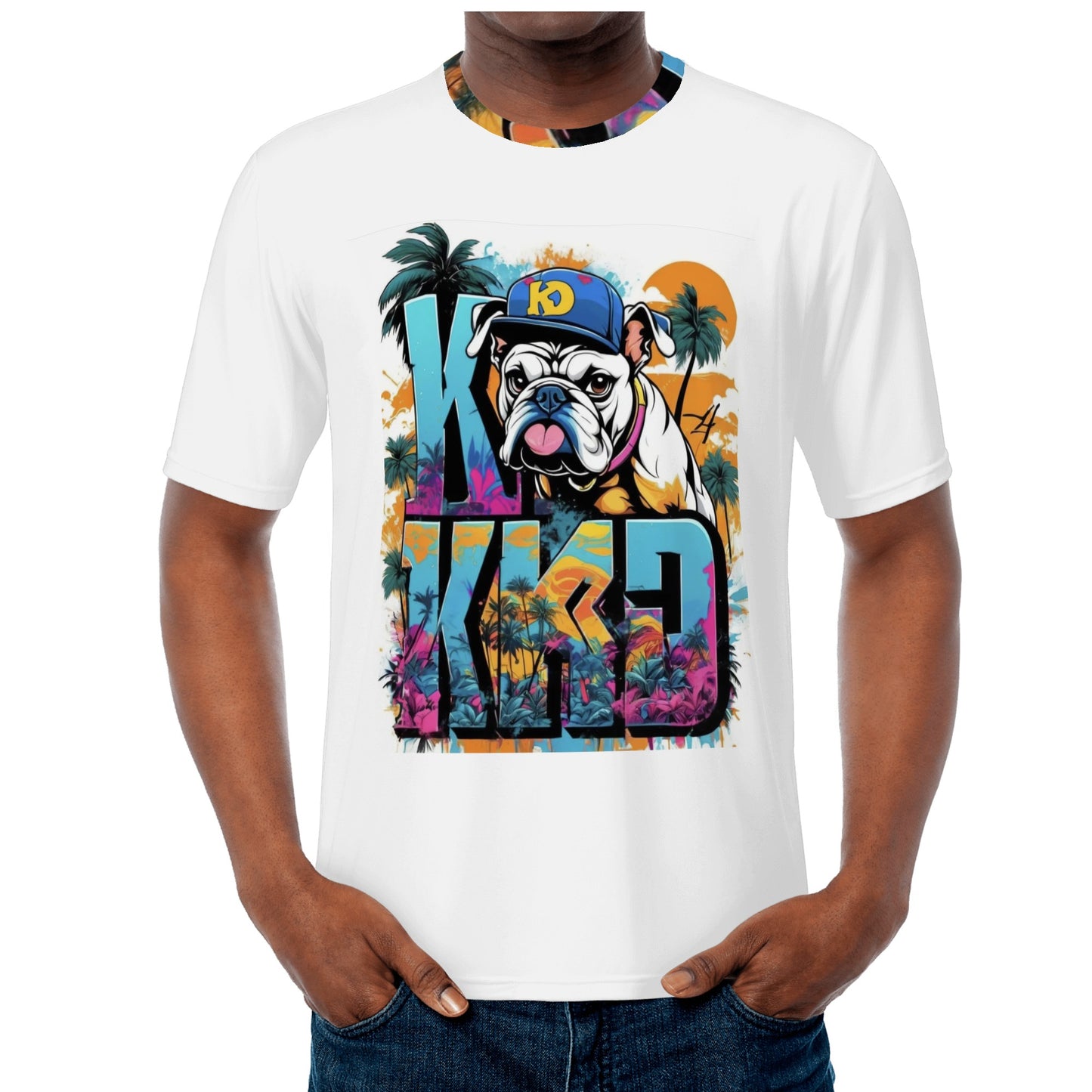 "KD BIG DAWG" All Over Print Fitted Asian Size T-shirts