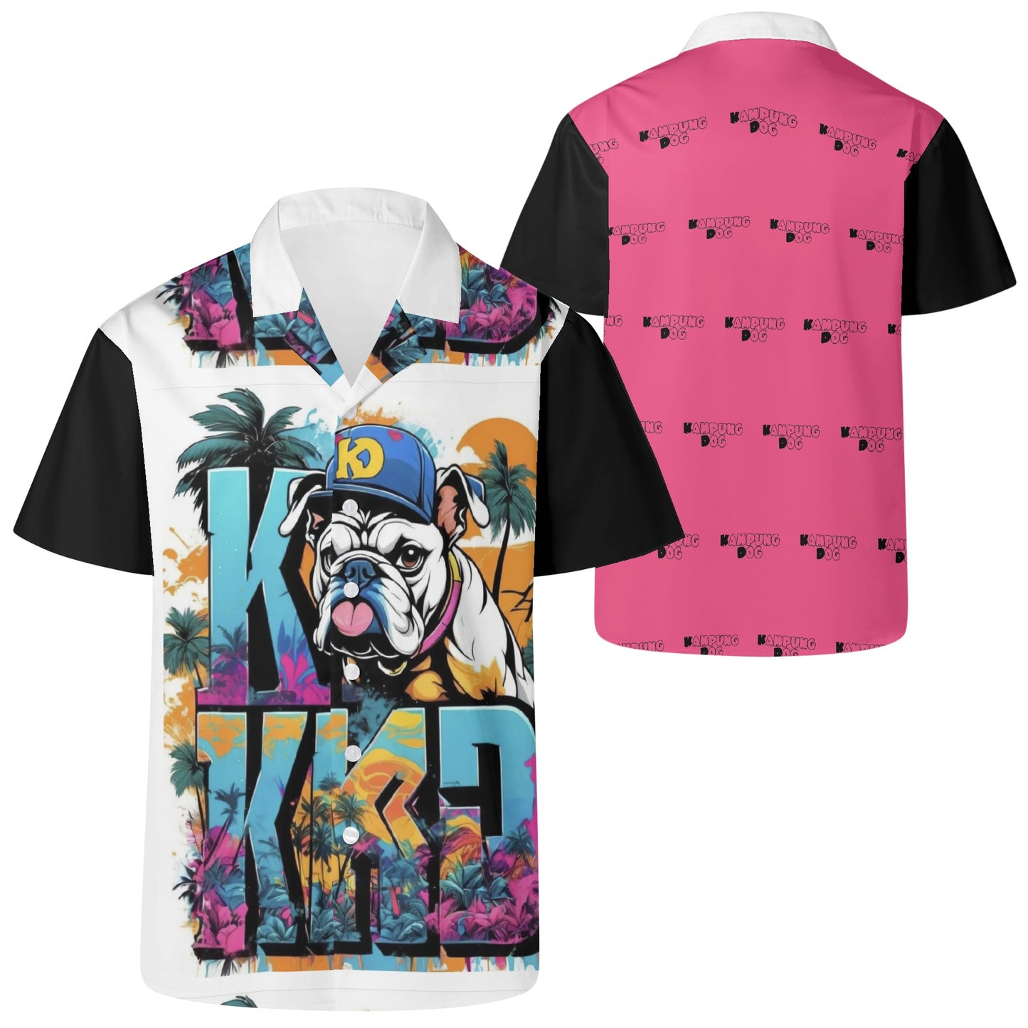 "KD BIG DAWG" All Over Print Casual Hawaiian Shirt