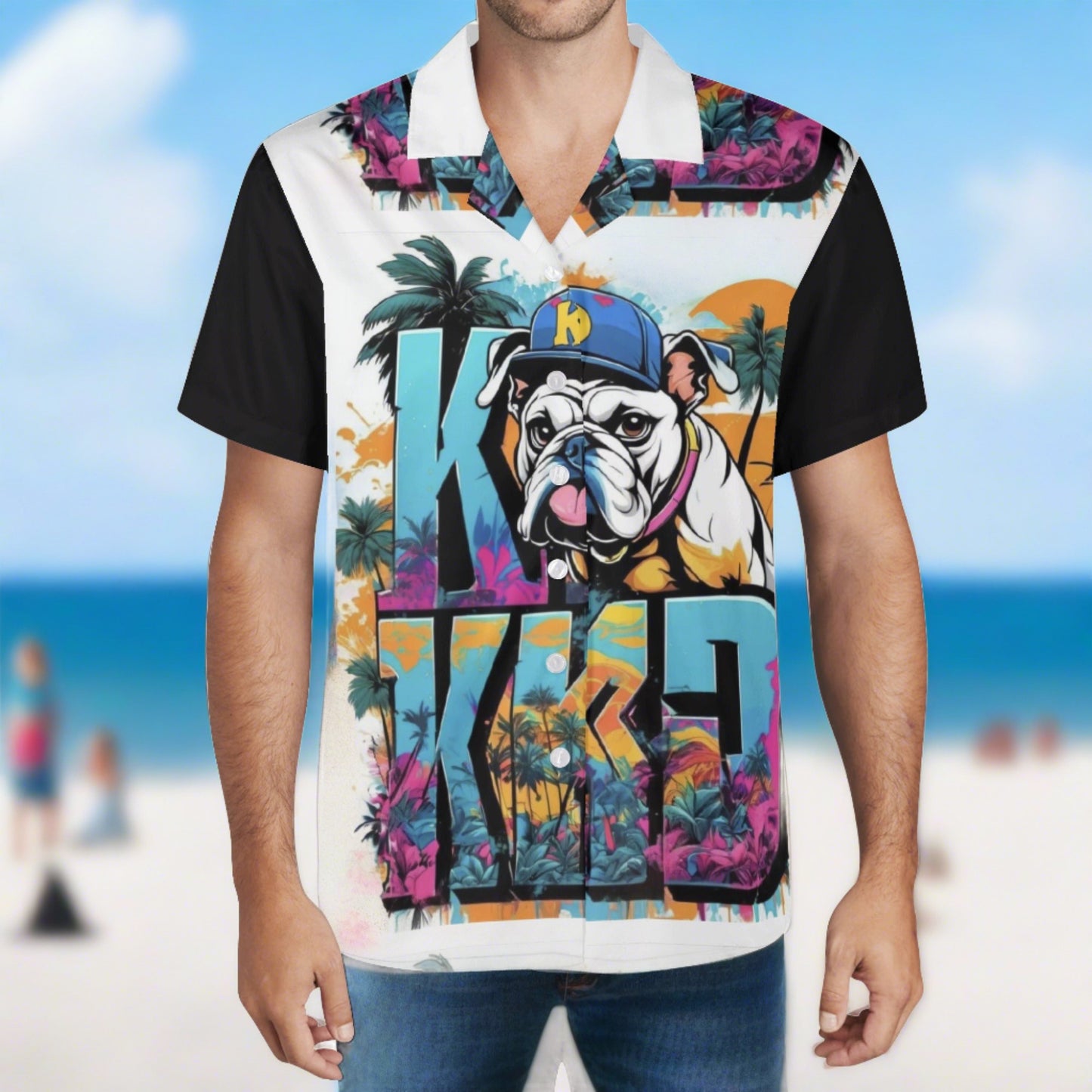 "KD BIG DAWG" All Over Print Casual Hawaiian Shirt