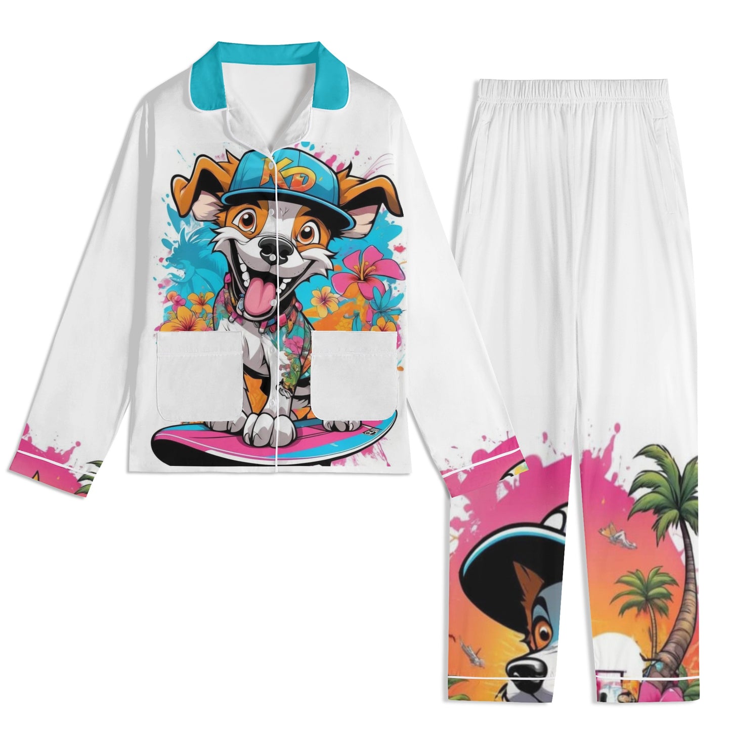 "KD Joe" Unisex Long Sleeve Adult Nightwear Pajama Set