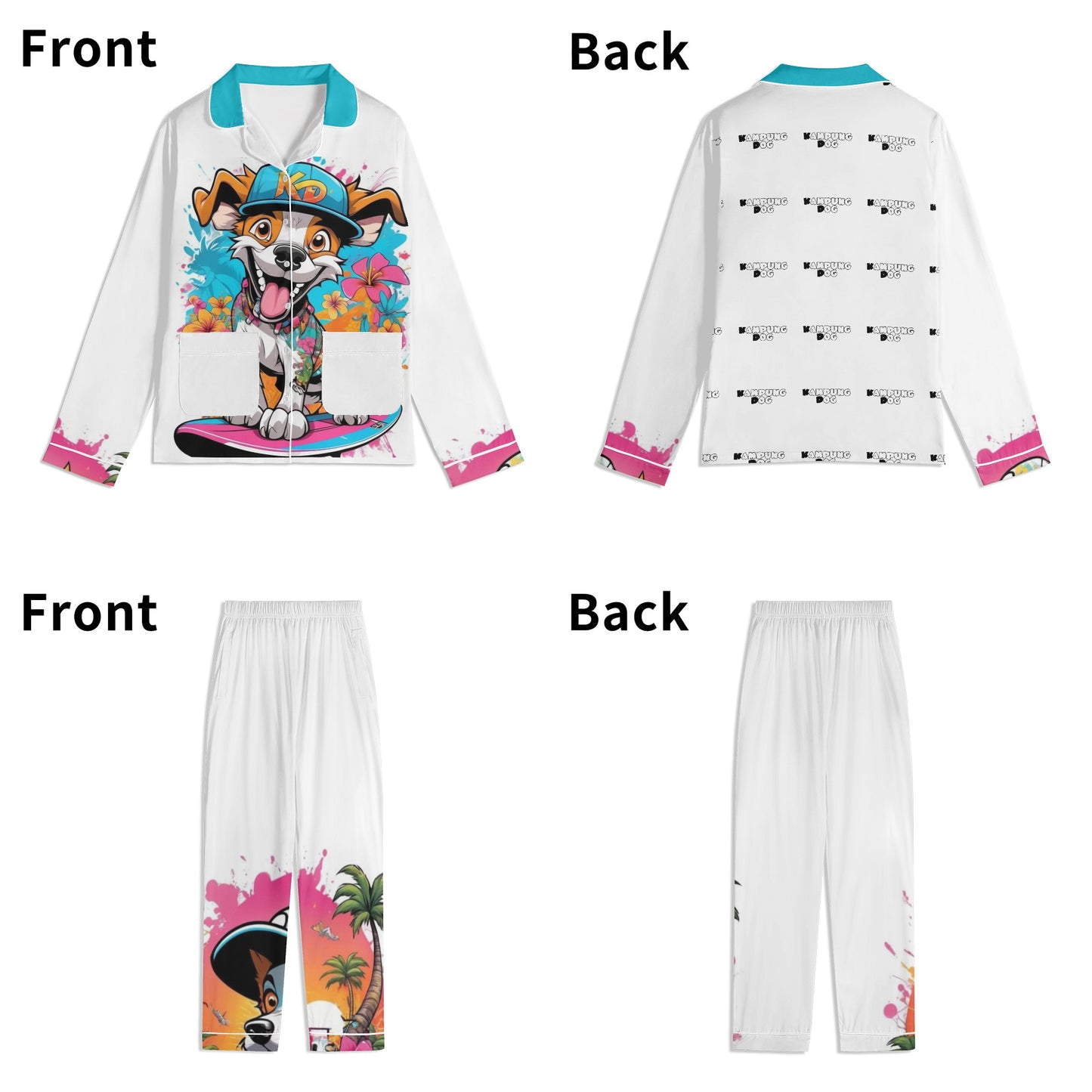 "KD Joe" Unisex Long Sleeve Adult Nightwear Pajama Set