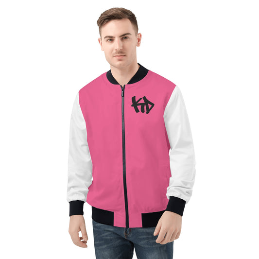 KD Pink  All Over Print Zip Bomber Jacket