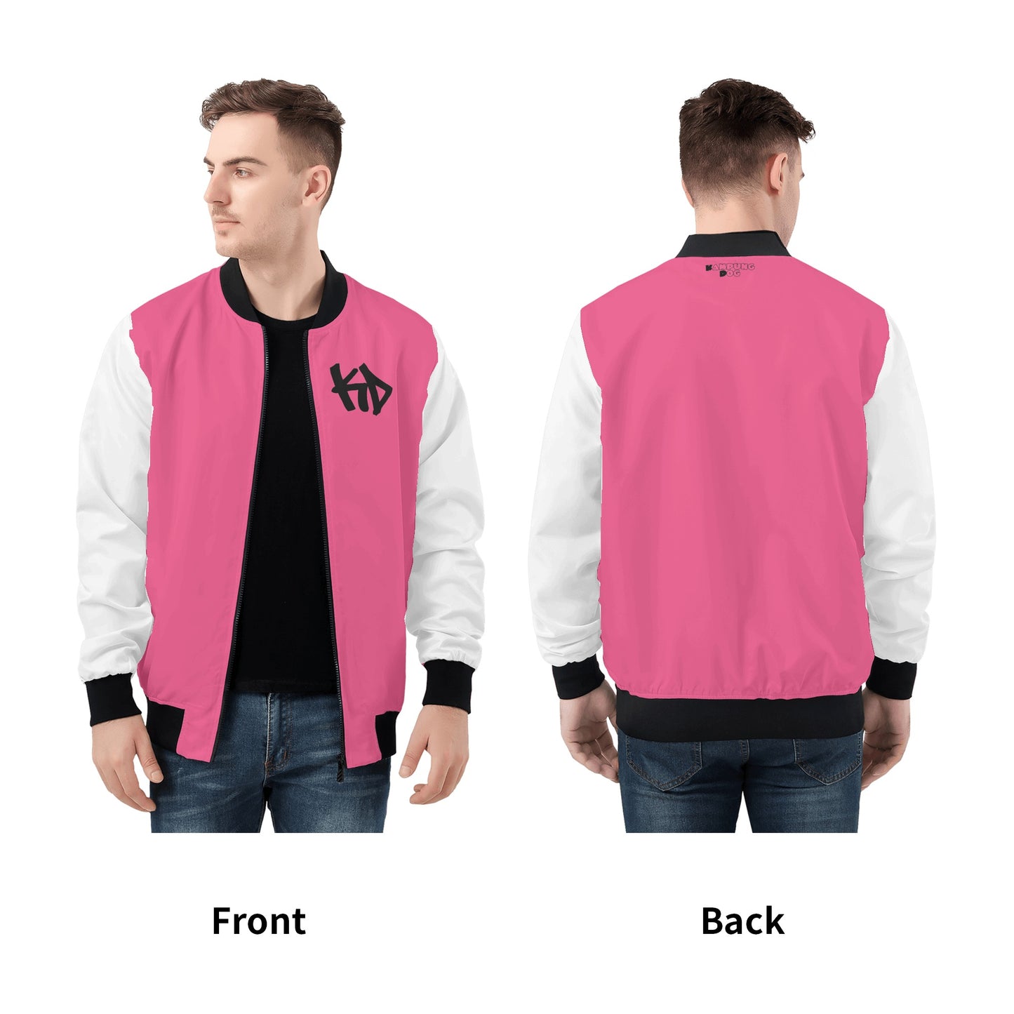 KD Pink  All Over Print Zip Bomber Jacket