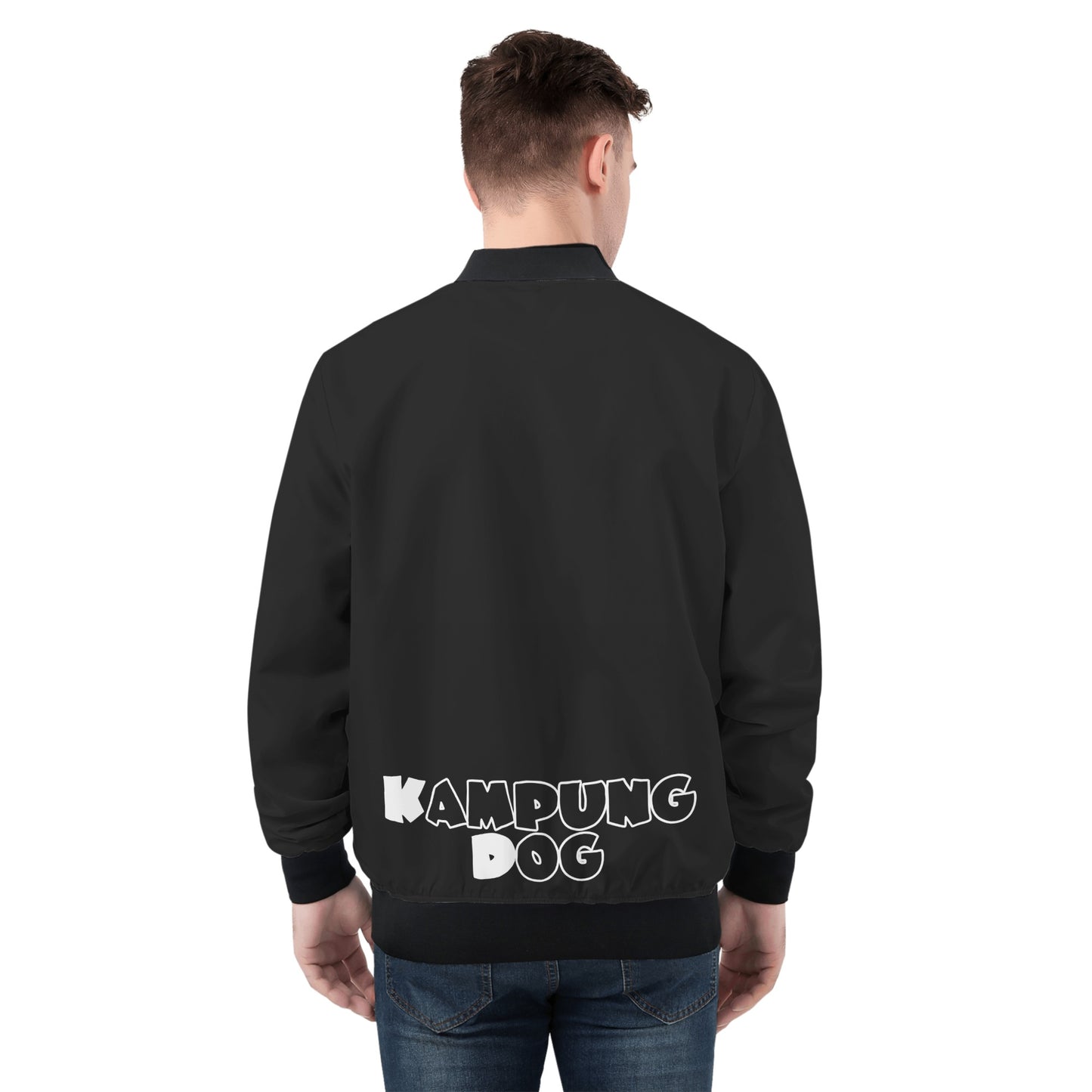 Kd the surf Dog Mens All Over Print Zip Bomber Jacket