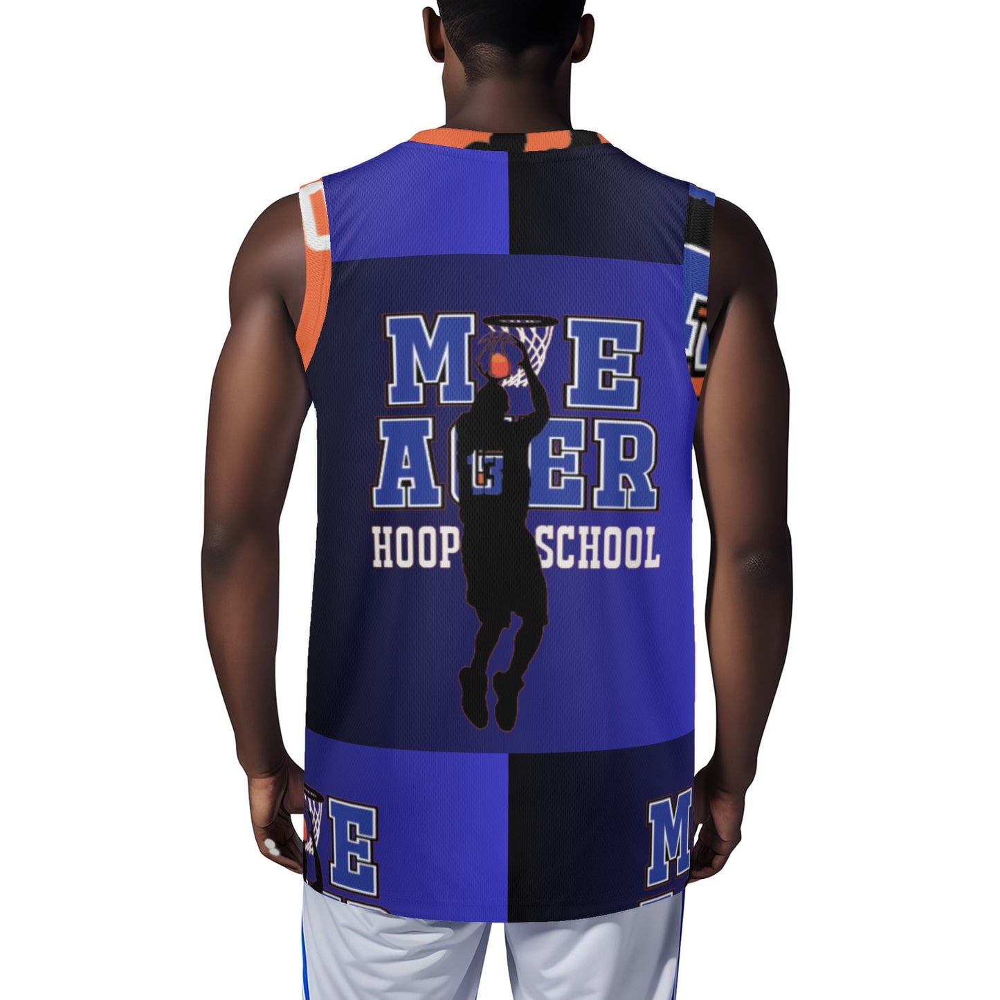 "Moe Ager Hoop School" Blue Berry Jersey