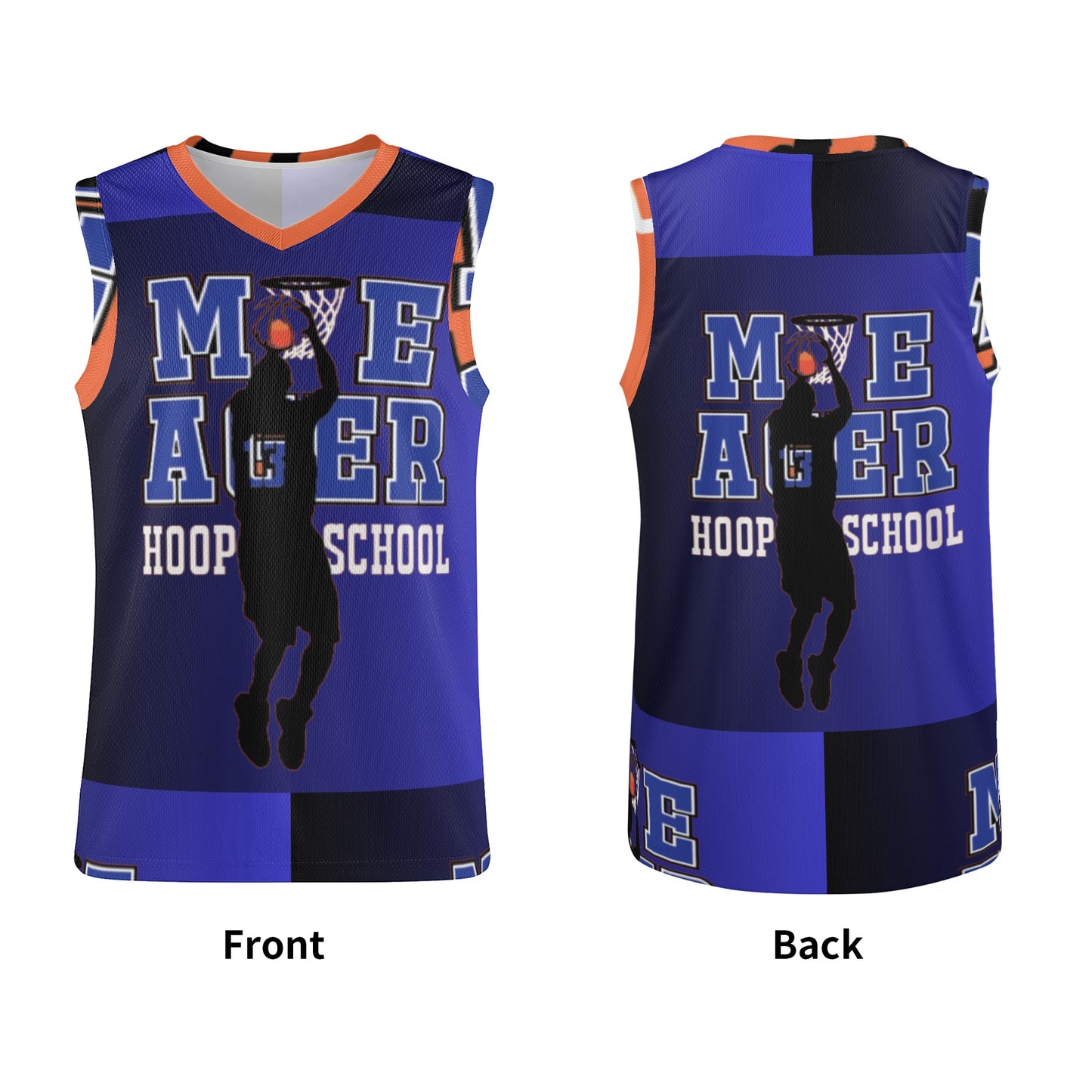 "Moe Ager Hoop School" Blue Berry Jersey