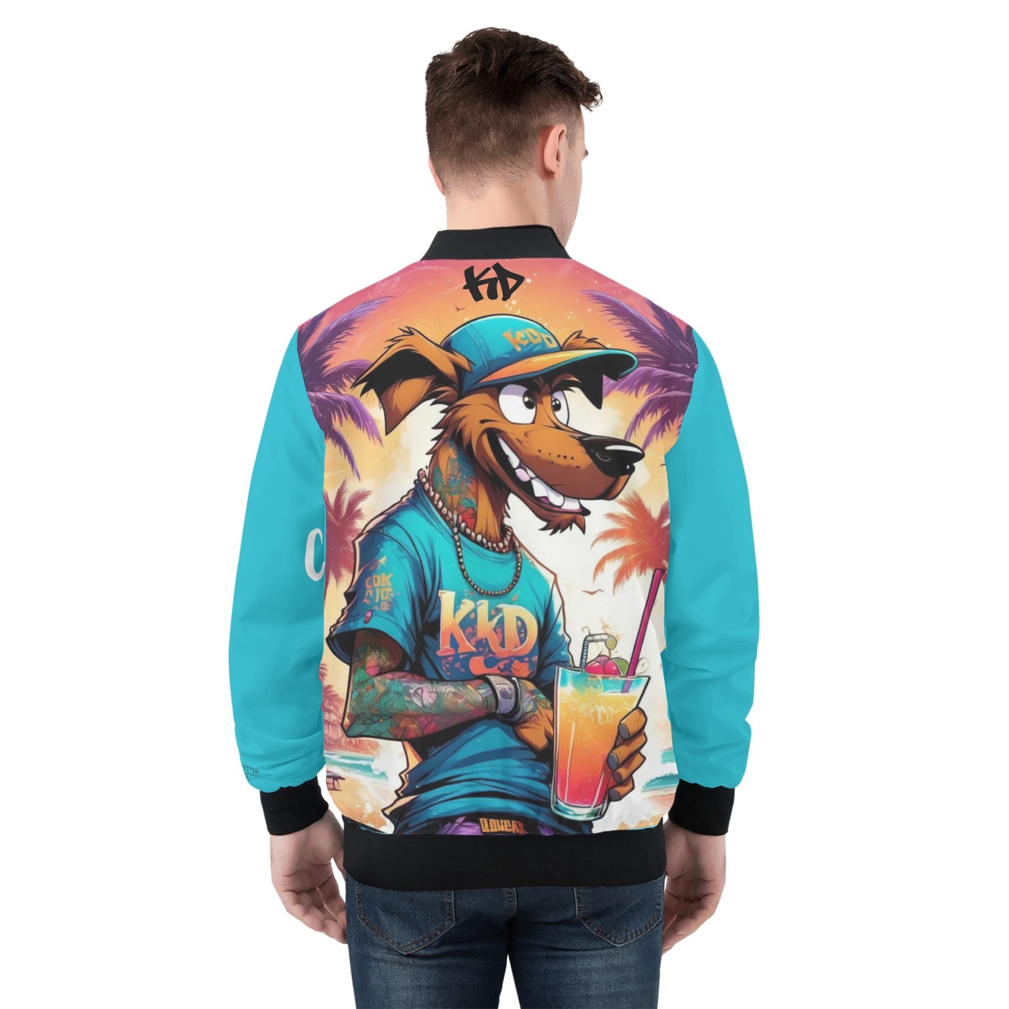 Swager Dogz All Over Print Zip Bomber Jacket