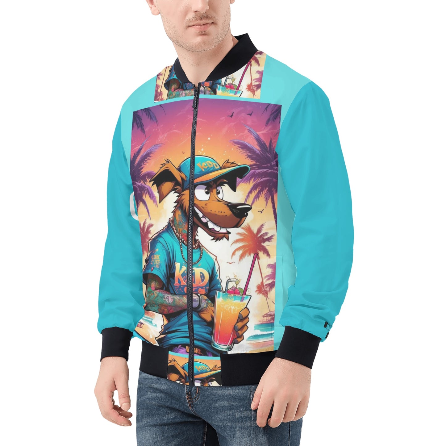 Swager Dogz All Over Print Zip Bomber Jacket