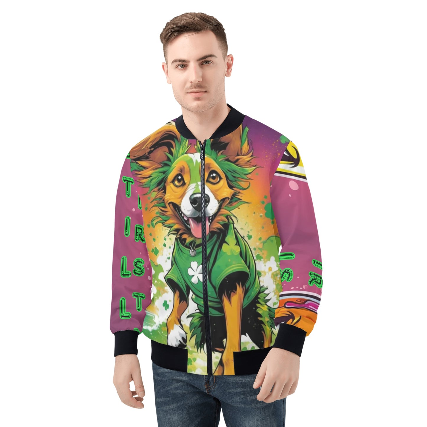 Swager Dogz Day All Over Print Zip Bomber Jacket (Unisex)