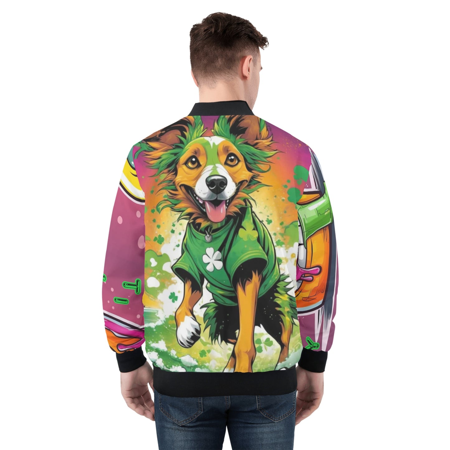 Swager Dogz Day All Over Print Zip Bomber Jacket (Unisex)
