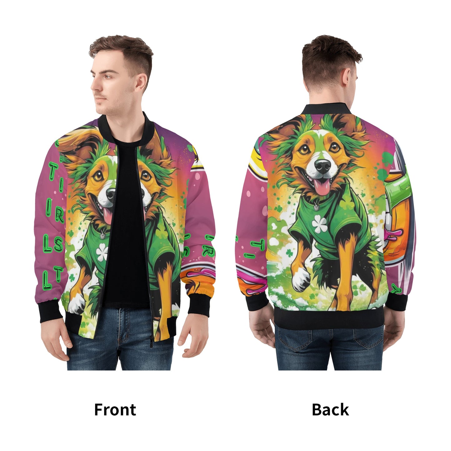 Swager Dogz Day All Over Print Zip Bomber Jacket (Unisex)