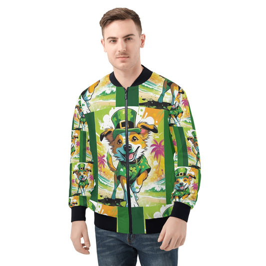 SD Saint Pats day Unisex All Over Print Zip Bomber Jacket