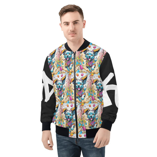 KD Easter 1 All Over Print Zip Bomber Jacket