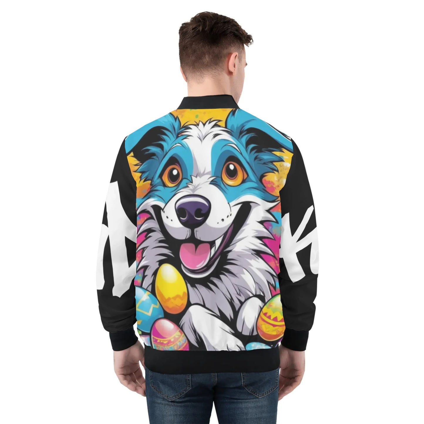 SD Easter 2 Mens All Over Print Zip Bomber Jacket