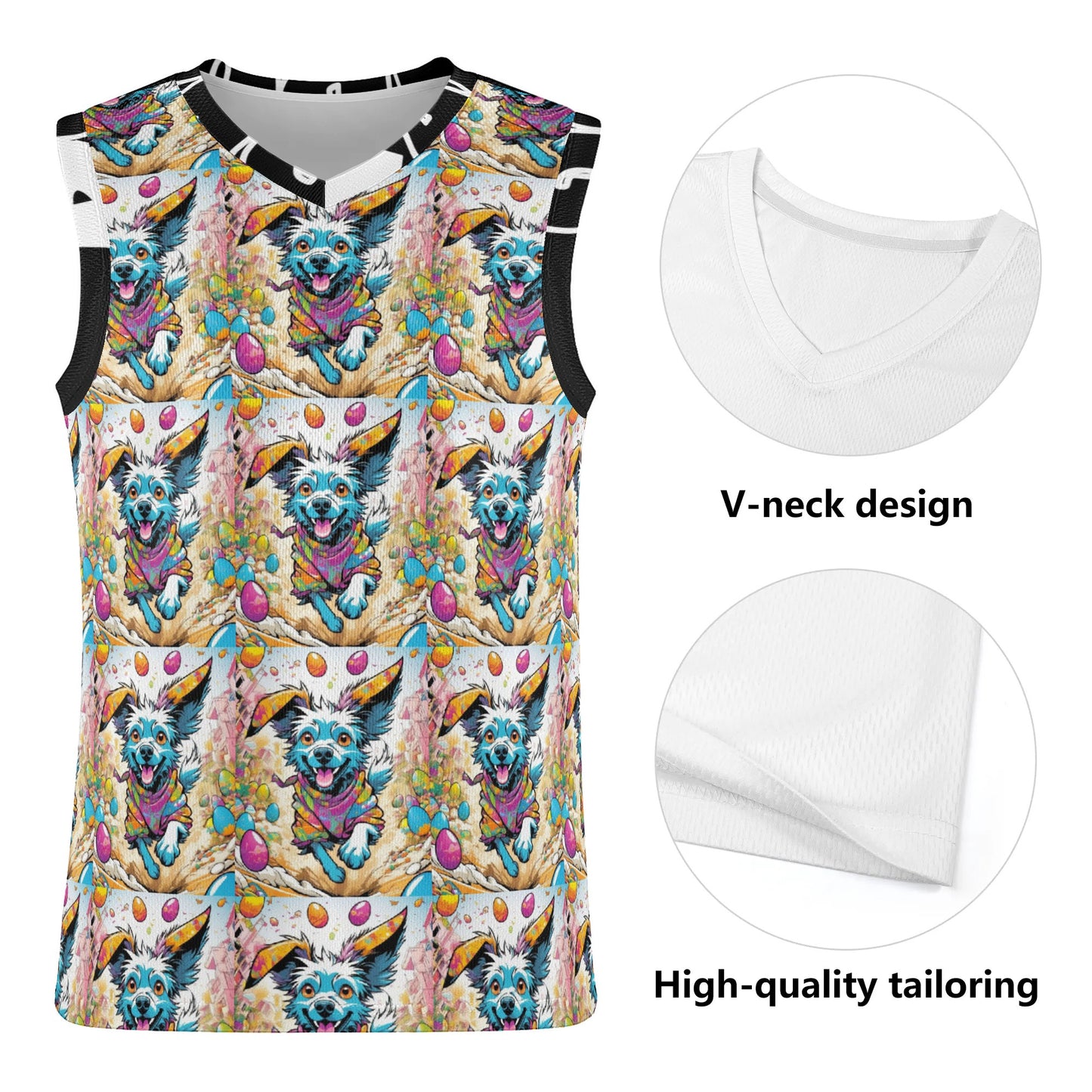 "KD Easter 1" All Over Print Basketball Jersey Tank Top