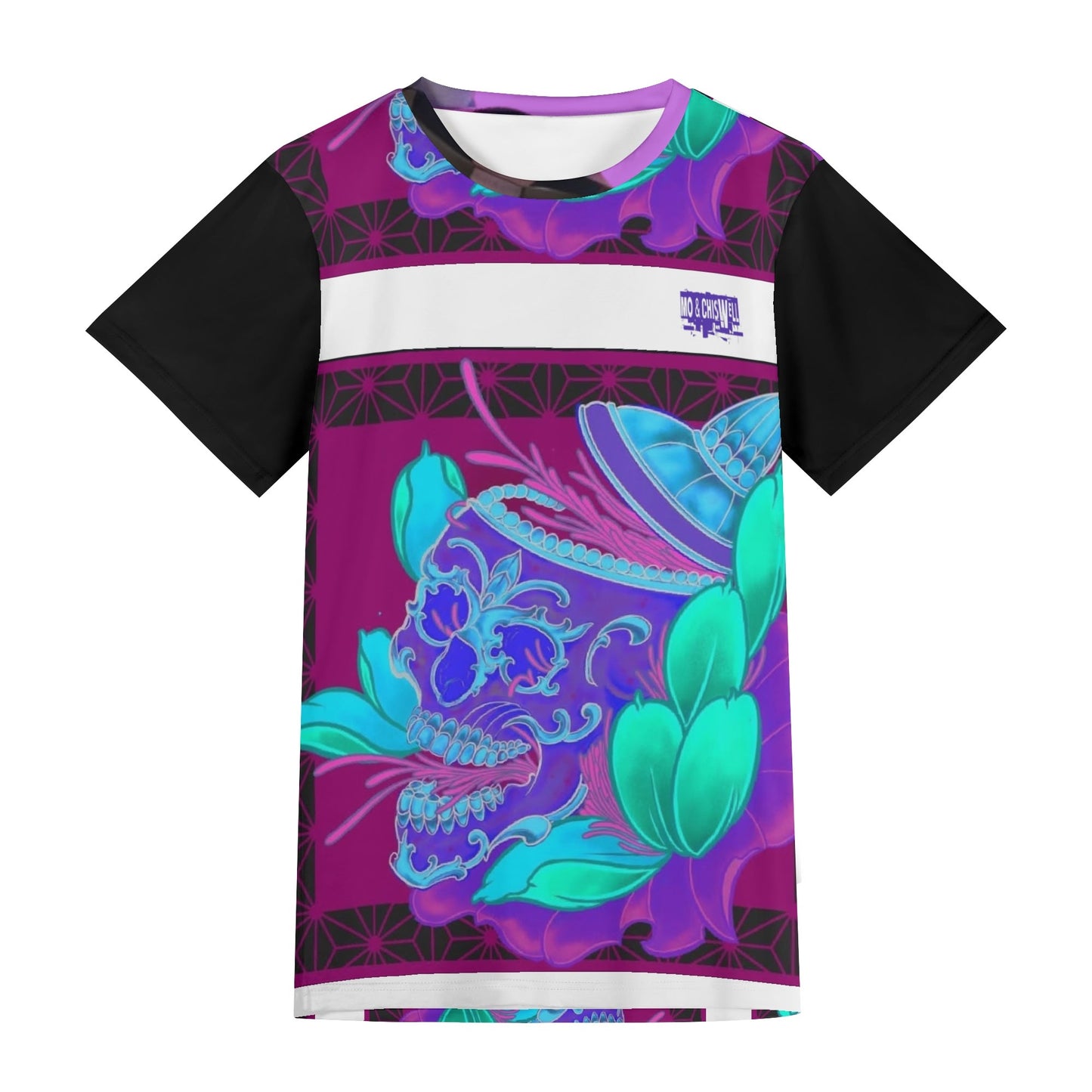 Mo & Chiswell Purple Stones Unisex All-Over Print Short Sleeve Tshirt