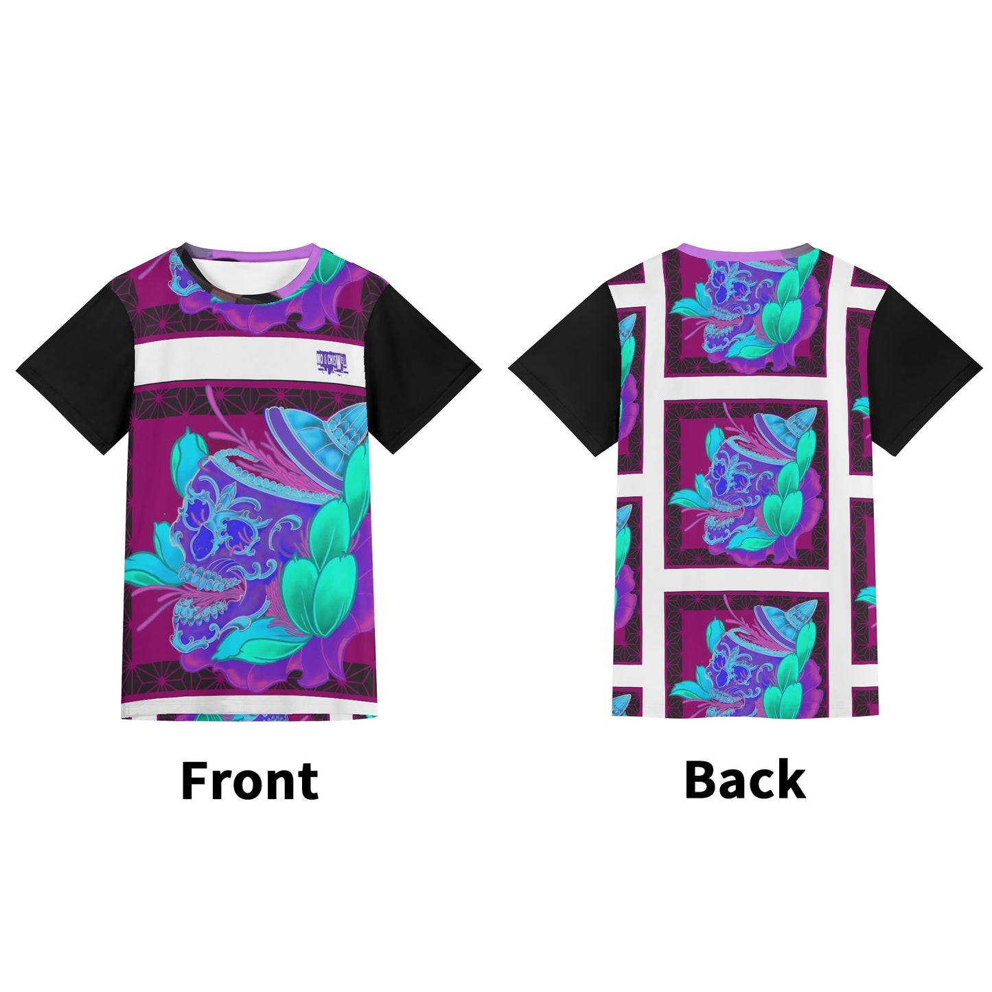 Mo & Chiswell Purple Stones Unisex All-Over Print Short Sleeve Tshirt