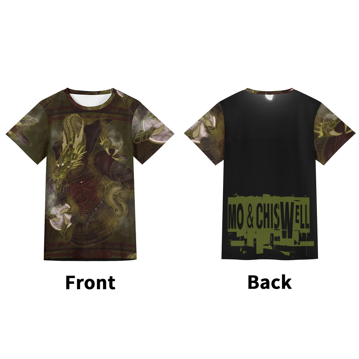 Mo & Chiswell Dragon Fortune-Unisex All-Over Print Adult Short Sleeve Tshirt