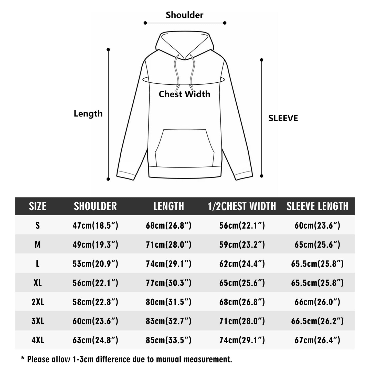 2 Heads ASA Mens Lightweight All Over Printing Hoodie Sweatshirt