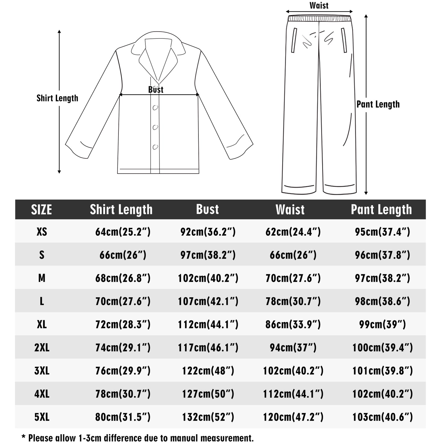 "Saturday, Cedric" Unisex Long Sleeve Adult Nightwear Pajama Set
