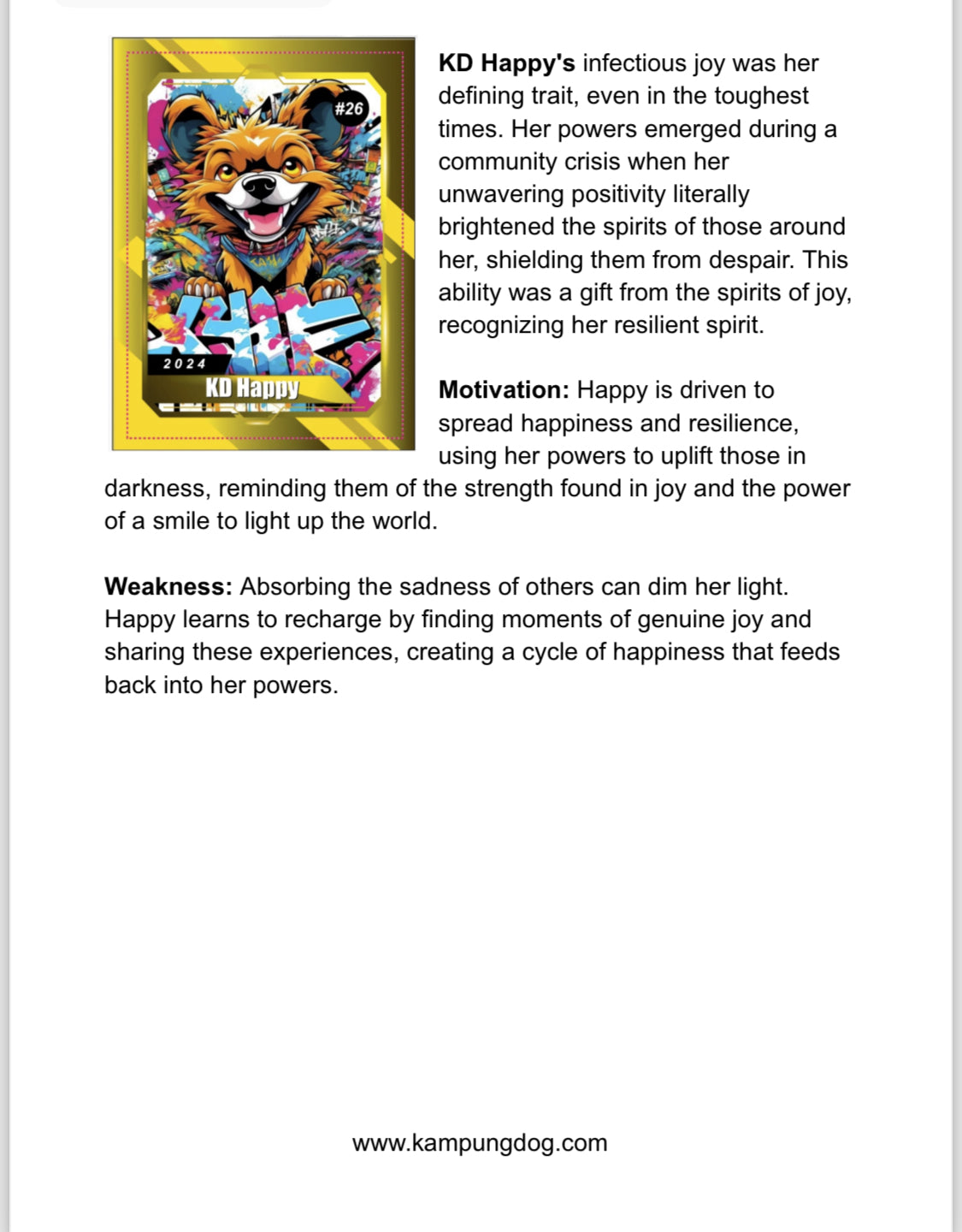 Kampung dog Characters "S1/2024"
