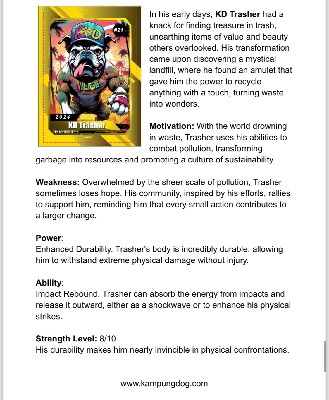 Kampung dog Characters "S1/2024"