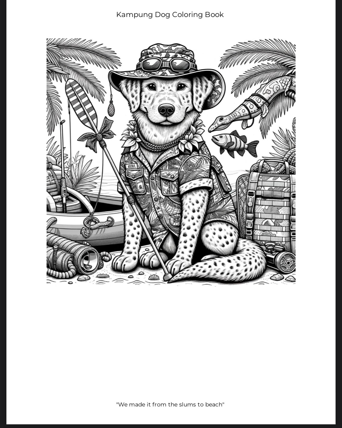 Kampung Dog coloring Book Volume.1 (E-Book)