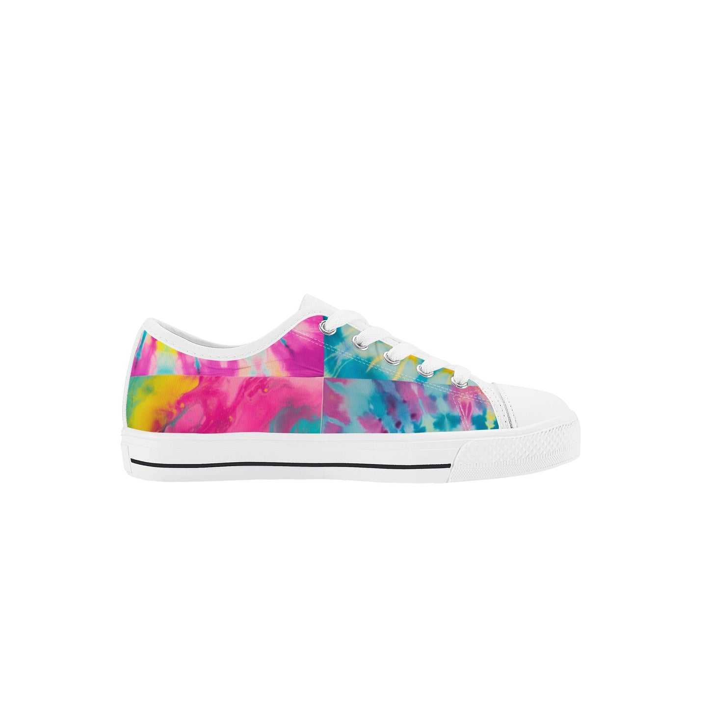 SWager Knightz-Tie Dye Kid's Low Top Canvas Shoes