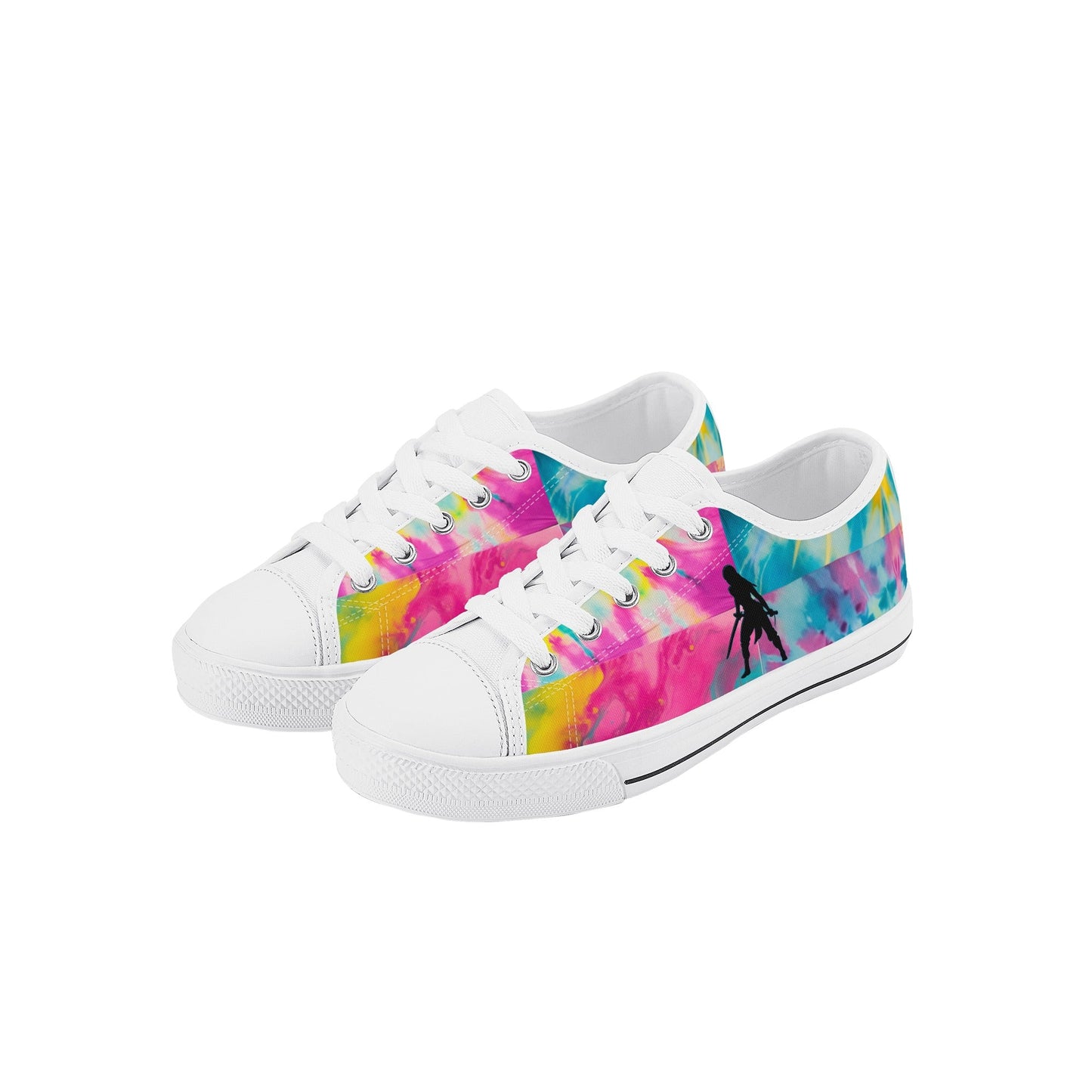SWager Knightz-Tie Dye Kid's Low Top Canvas Shoes