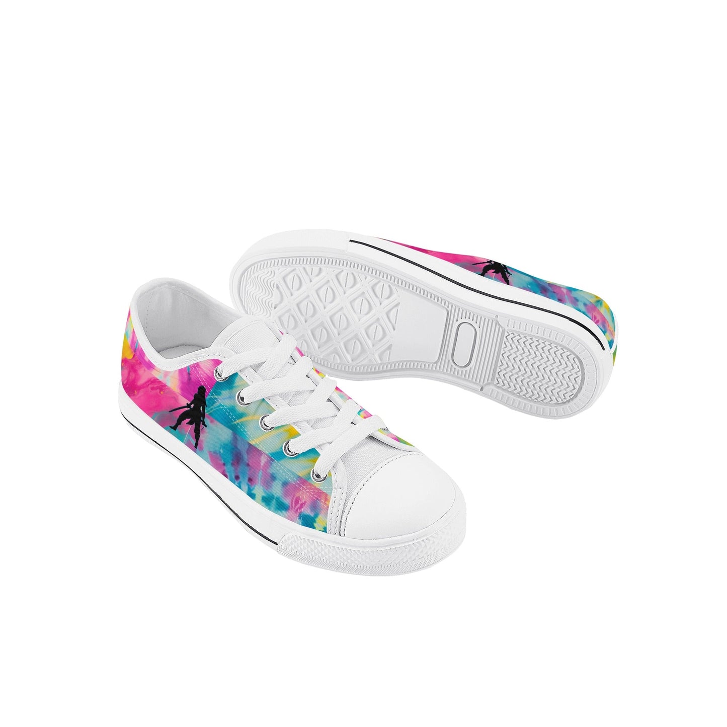 SWager Knightz-Tie Dye Kid's Low Top Canvas Shoes