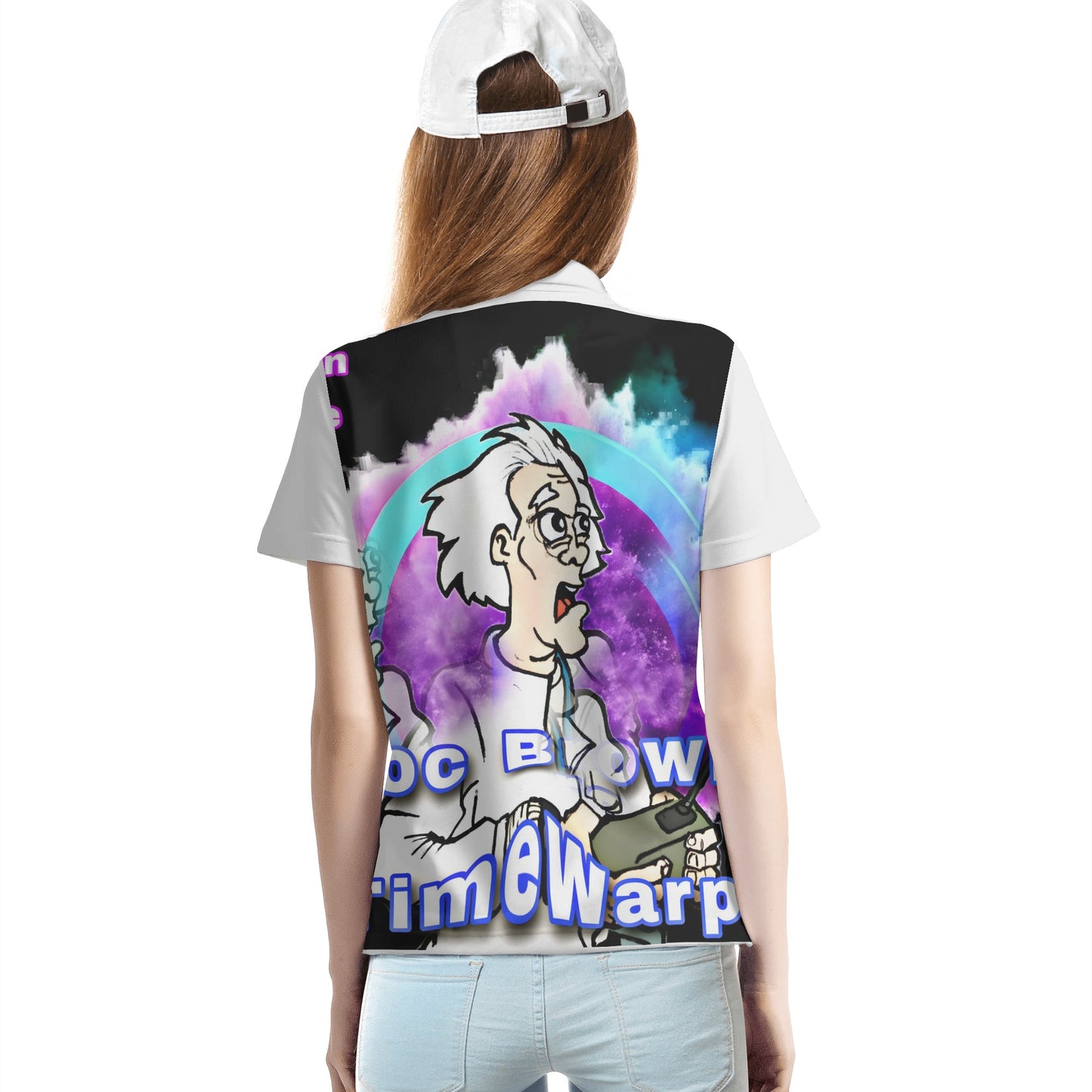 Doc Brown Women's All Over Print Polo Shirt