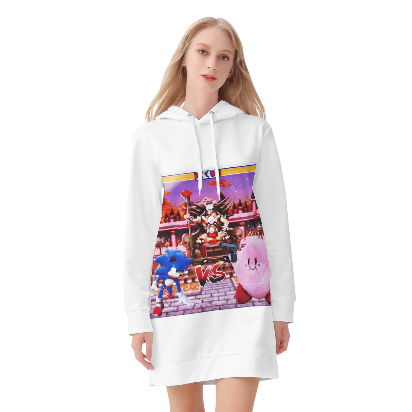 Sonic Vs Kirby Hoodie Dress