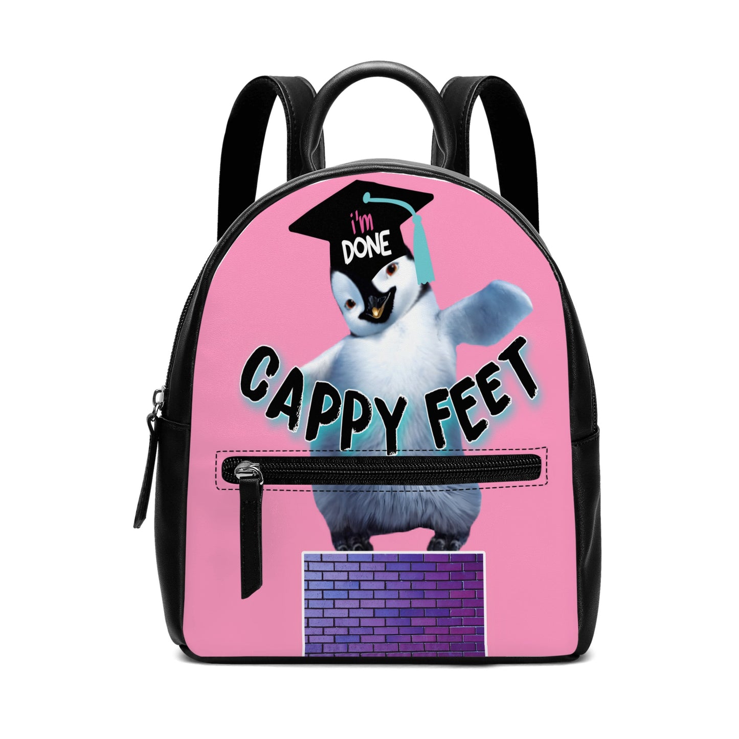 Cappy feet Cute PU Backpack