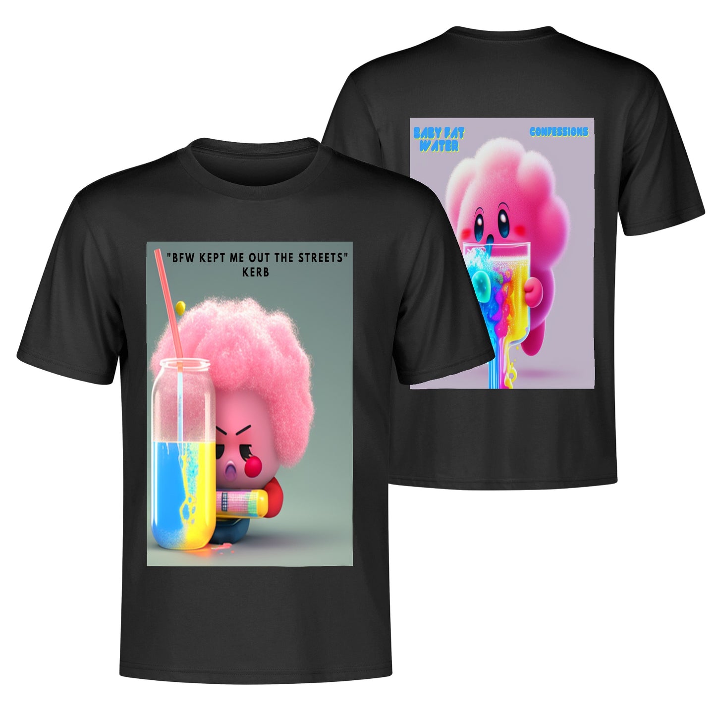 Baby Fat water confessions 'Kerb" Front Back T Shirt