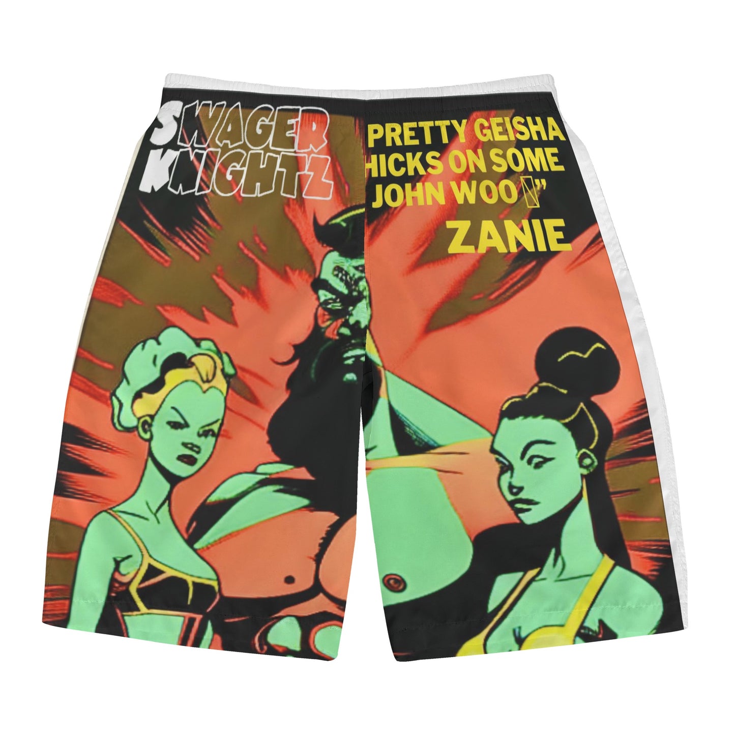 Zanie "My SLick A**" Men's All Over Print Board Shorts