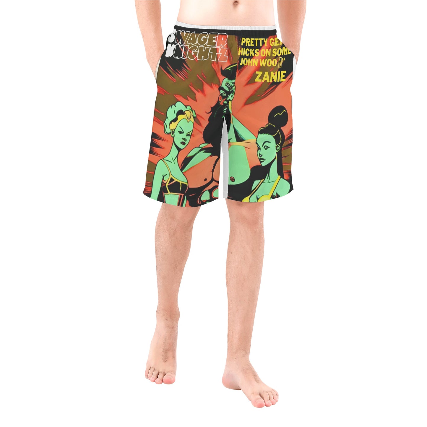 Zanie "My SLick A**" Men's All Over Print Board Shorts