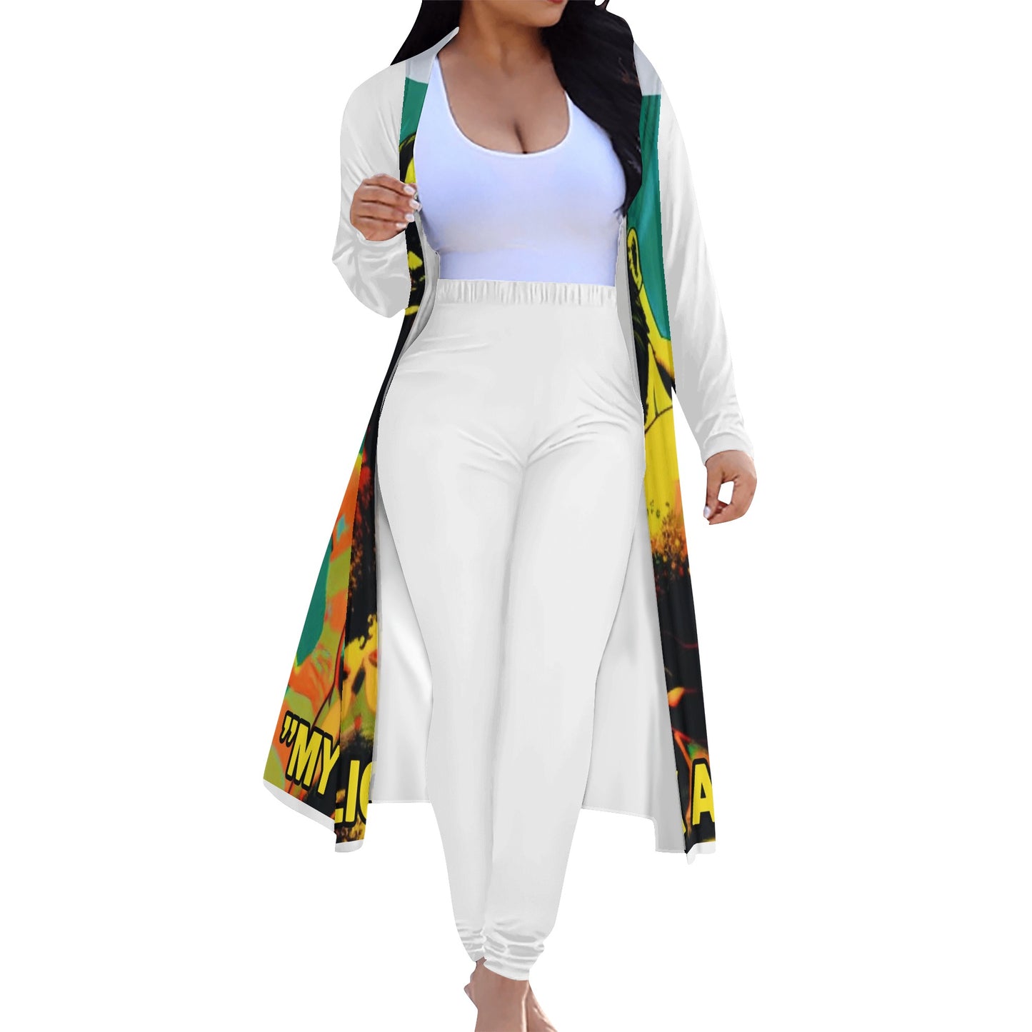 'Zanie' Women's Long Sleeve Cardigan and Leggings 2pcs