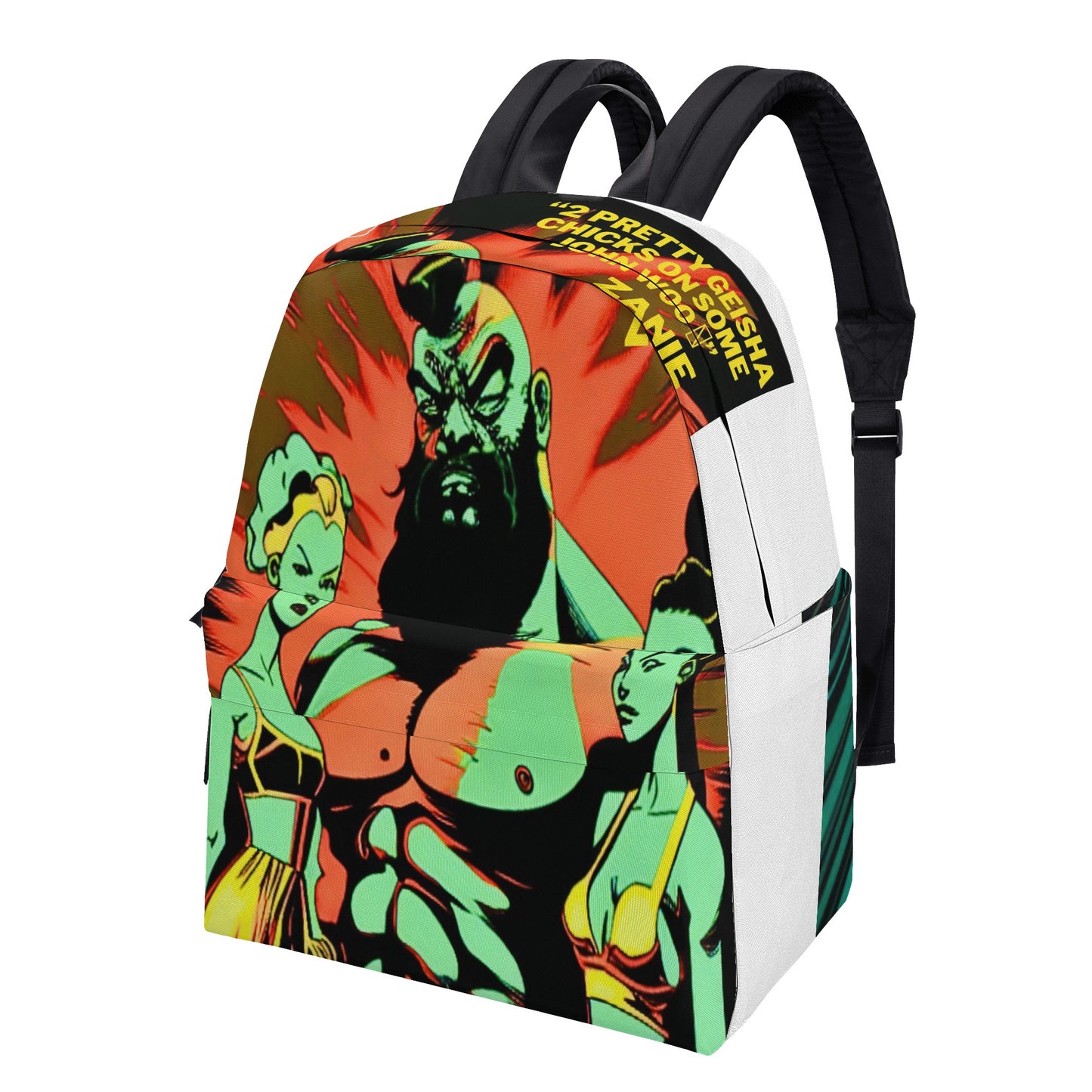 'Zanie" All Over Print Cotton Backpack