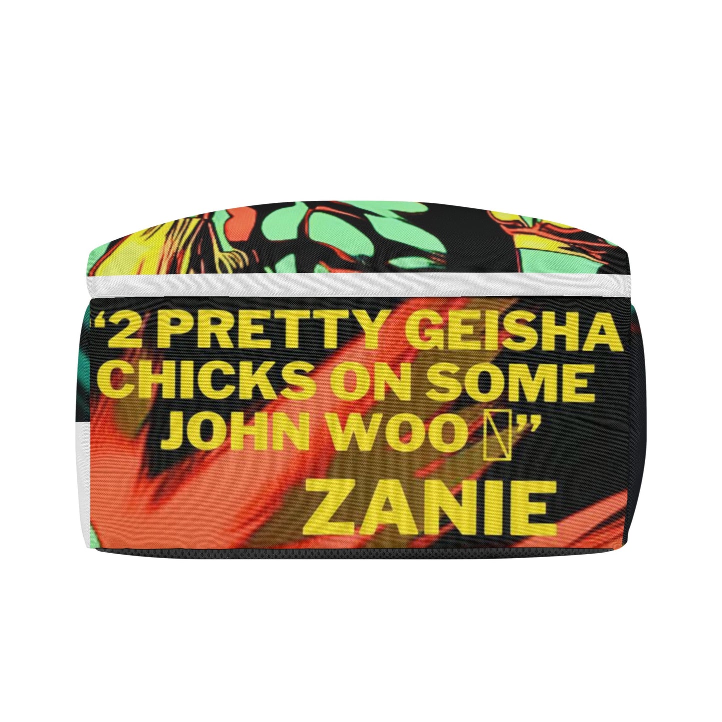 'Zanie" All Over Print Cotton Backpack