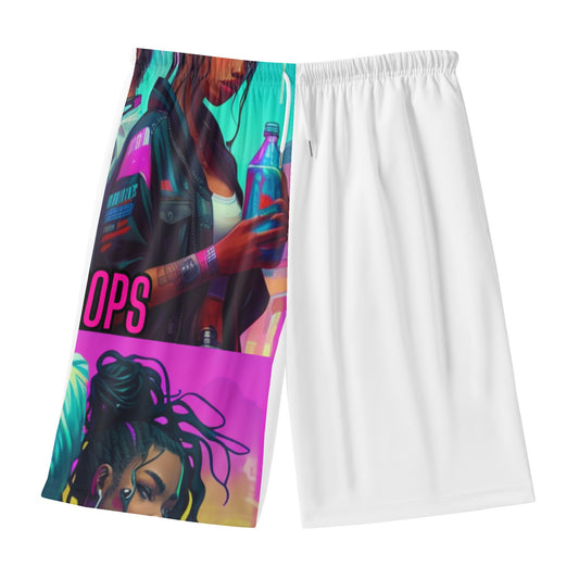 Cherry Juice Drops Men's Lightweight Beach Shorts