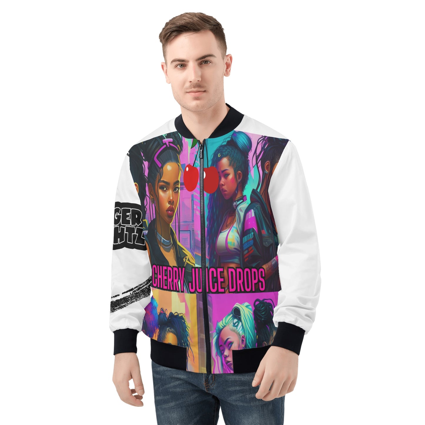 Sk Cherry Juice Drops Men's Bomber Jacket